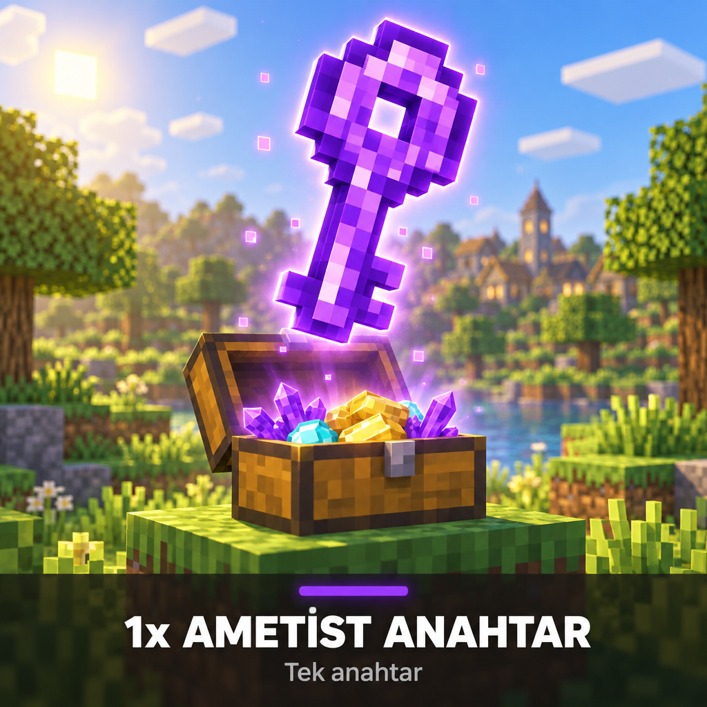 1x Ametist Anahtar
